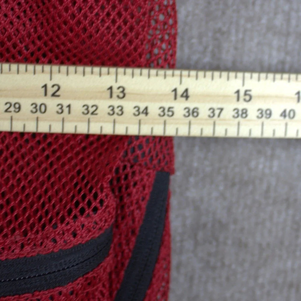 JanSport Mesh Backpack Red School Bag See Through Daypack JS00T69G